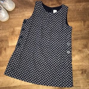 Baby Gap Floral, Corduroy Dress w/Buttons -Navy